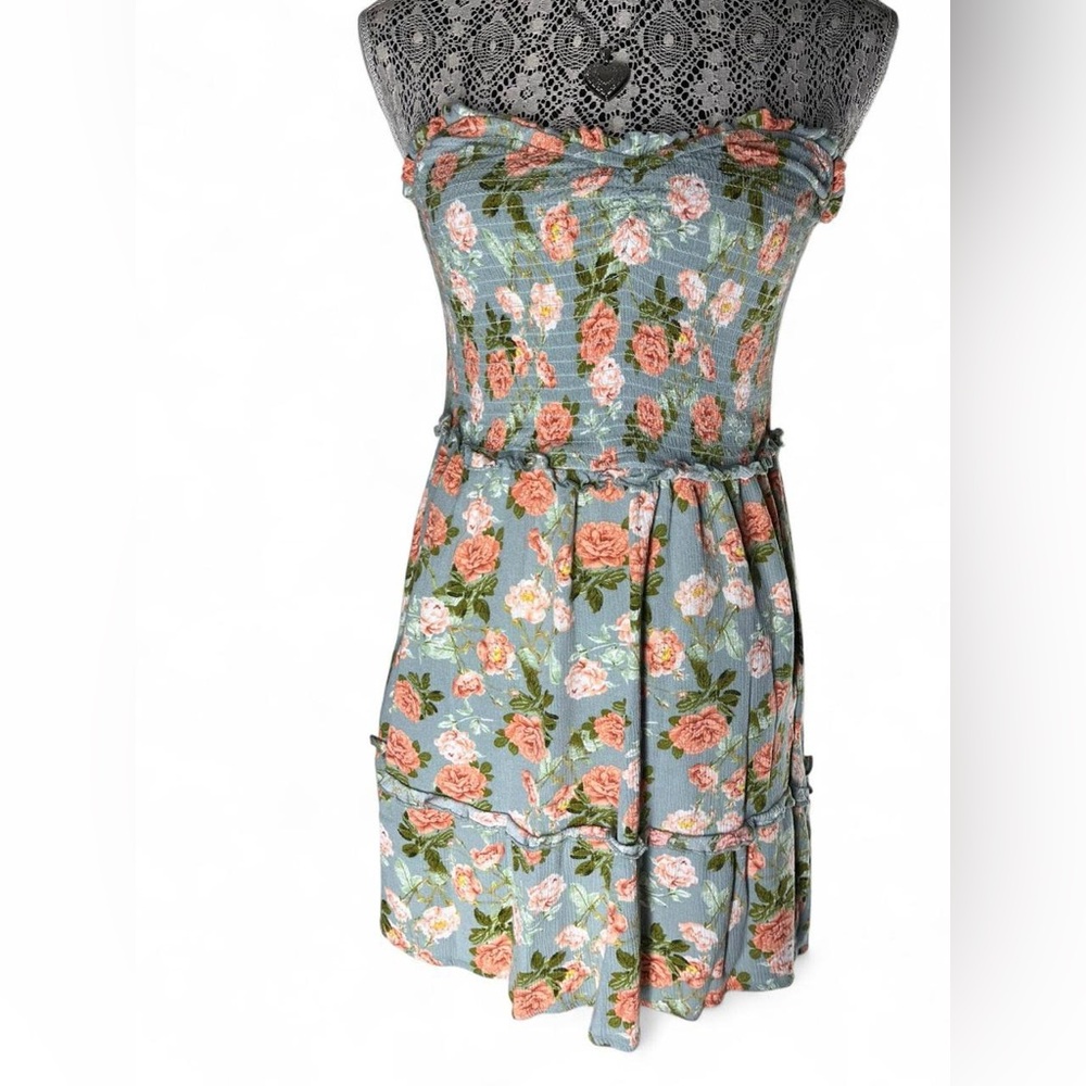 Charlotte Russe Floral Strapless Mini Dress